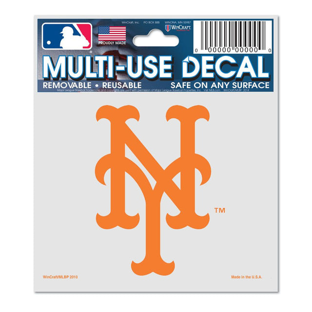 Calcomanía multiusos de los New York Mets de 3 x 4