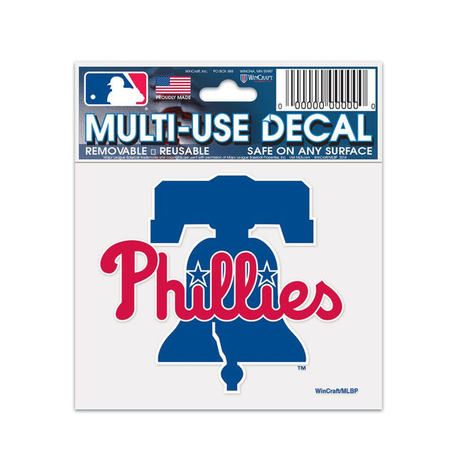 Calcomanía multiusos de los Philadelphia Phillies de 3 x 4