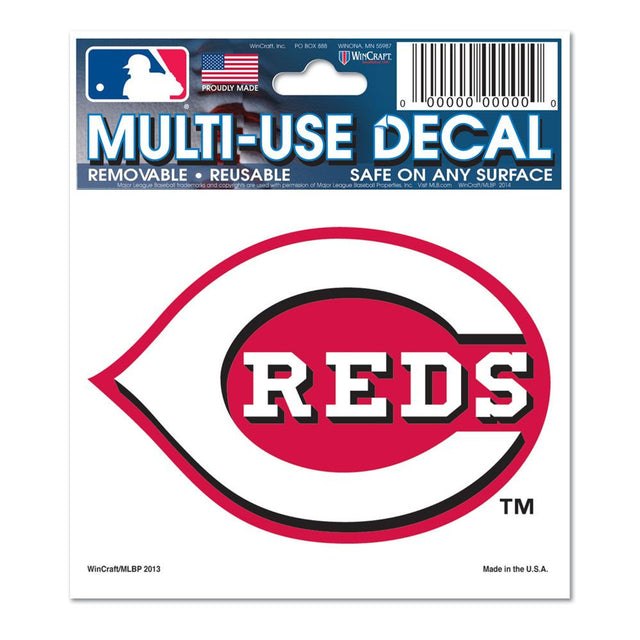 Calcomanía de los Cincinnati Reds de 3 x 4 para usos múltiples