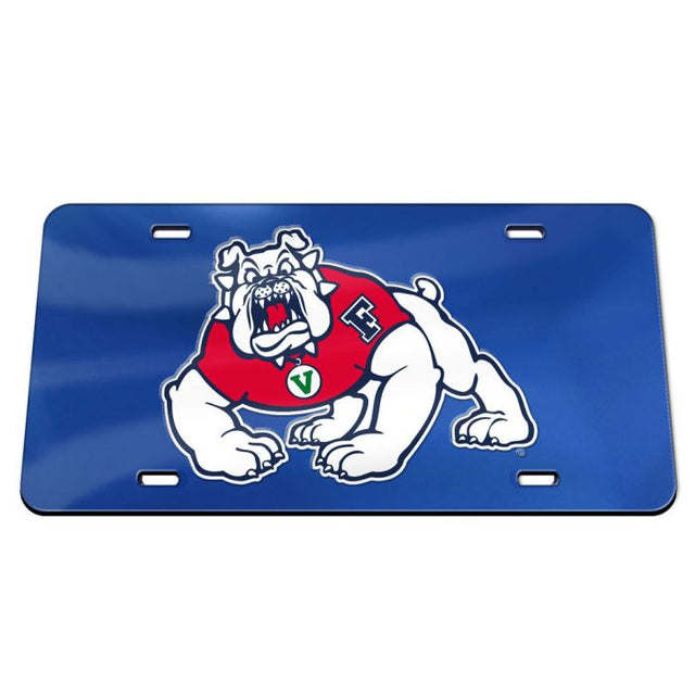 Matrícula especial de acrílico de los Bulldogs de Fresno State