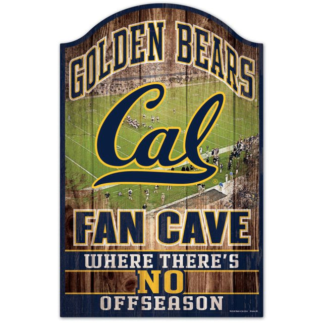 Letrero de madera de los California Golden Bears, 11" x 17", 1/4" de grosor