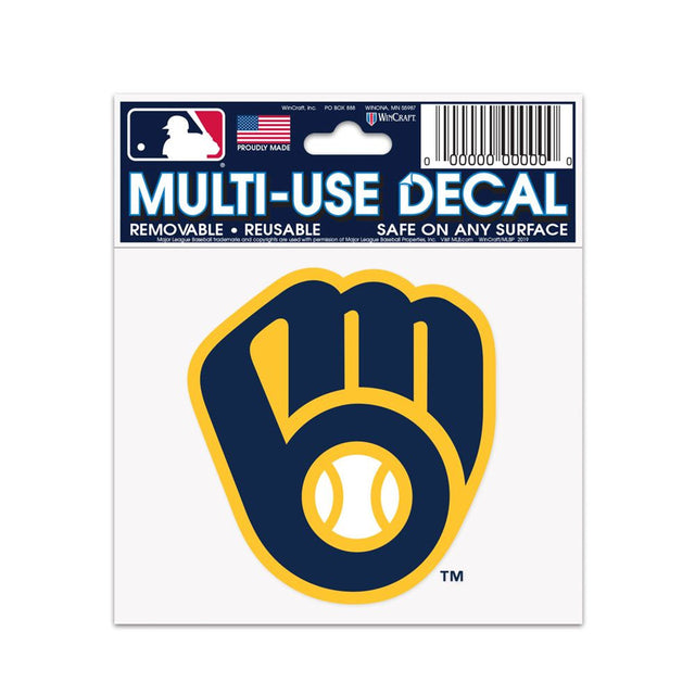 Calcomanía de los Milwaukee Brewers de 3 x 4 para usos múltiples