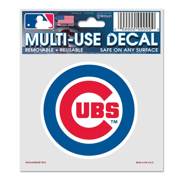 Calcomanía multiusos de los Chicago Cubs de 3 x 4