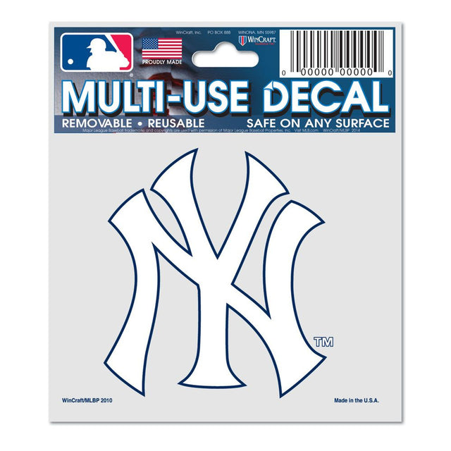 Calcomanía multiusos de los New York Yankees de 3 x 4