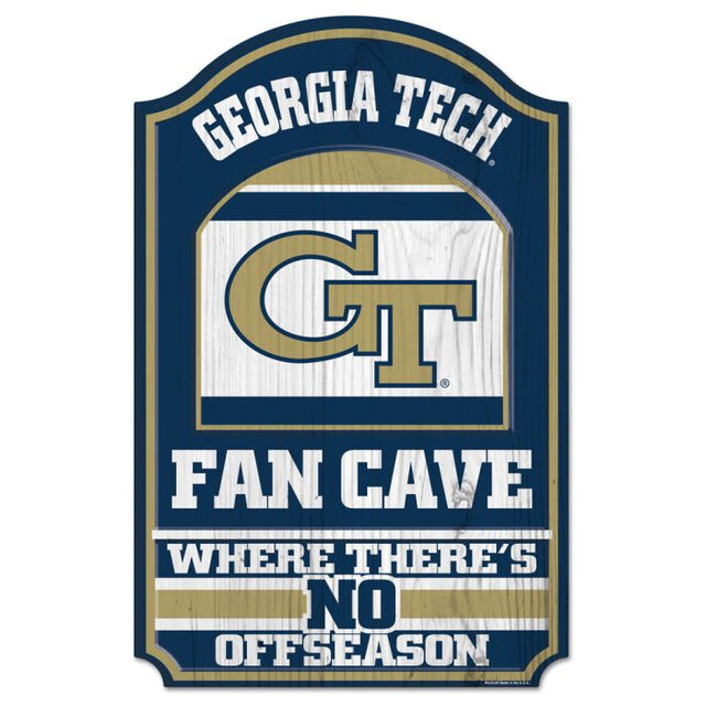 Georgia Tech Yellow Jackets Wood Sign 11" x 17" 1/4" thick