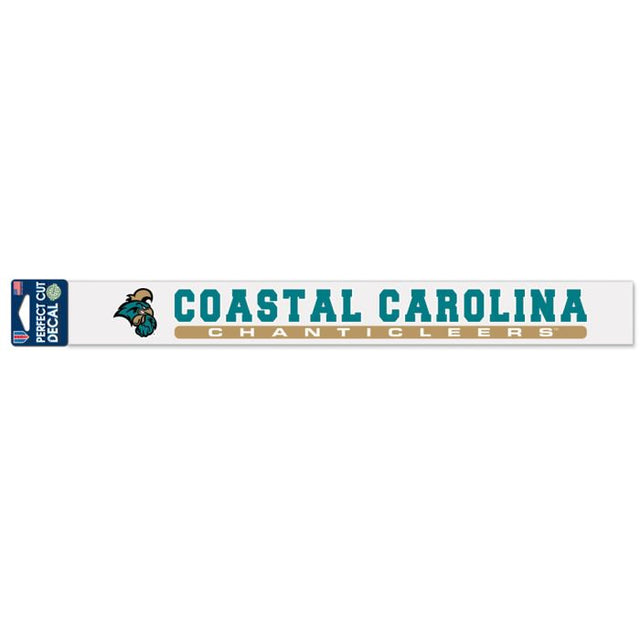 Calcomanías de corte perfecto de Coastal Carolina Chanticleers de 2" x 17"