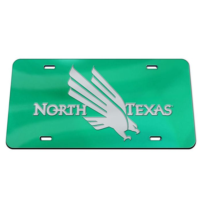 Placas de matrícula clásicas acrílicas Mean Green de North Texas