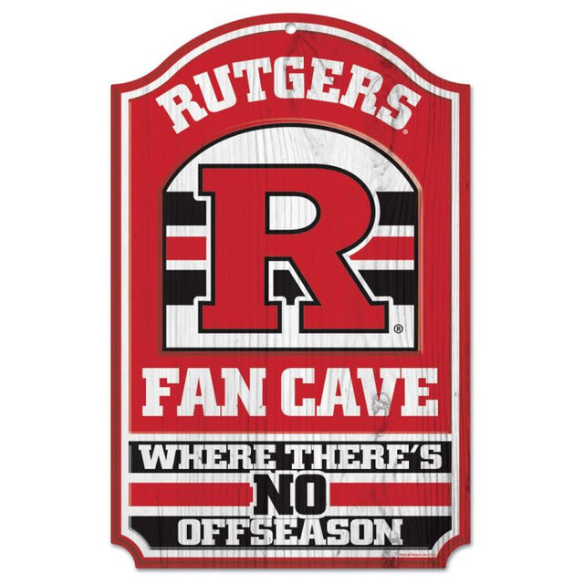 Letrero de madera de los Rutgers Scarlet Knights de 11" x 17" y 1/4" de grosor