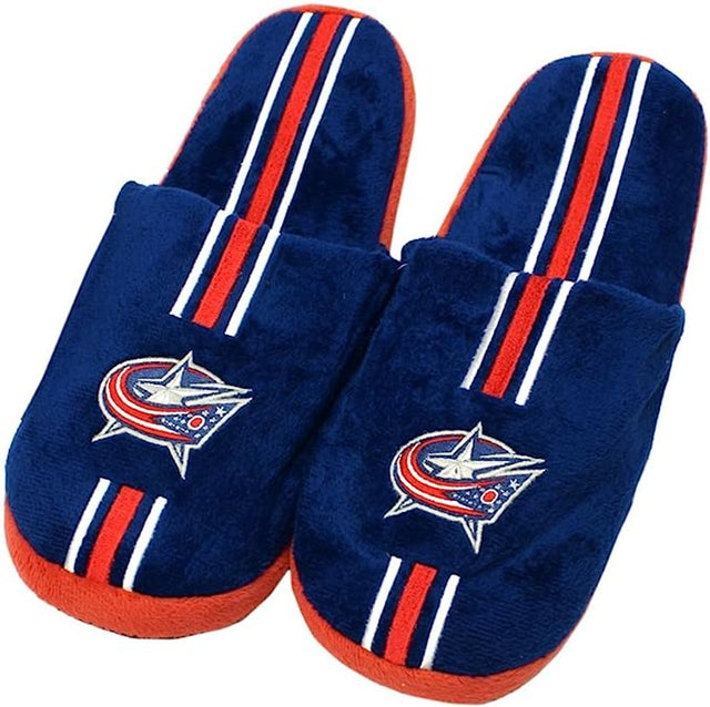 Pantuflas Columbus Blue Jackets - Rayas para hombre - (1 par) - S