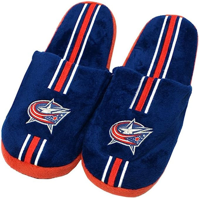 Pantuflas Columbus Blue Jackets - Rayas para hombre - (1 par) - L