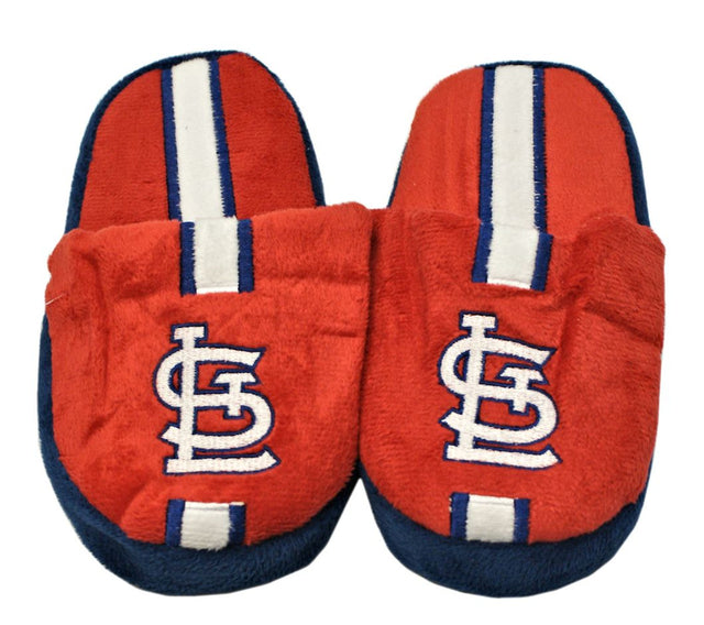 Pantuflas de los St. Louis Cardinals, para jóvenes, talla 3-4, rayas, (1 par), talla M