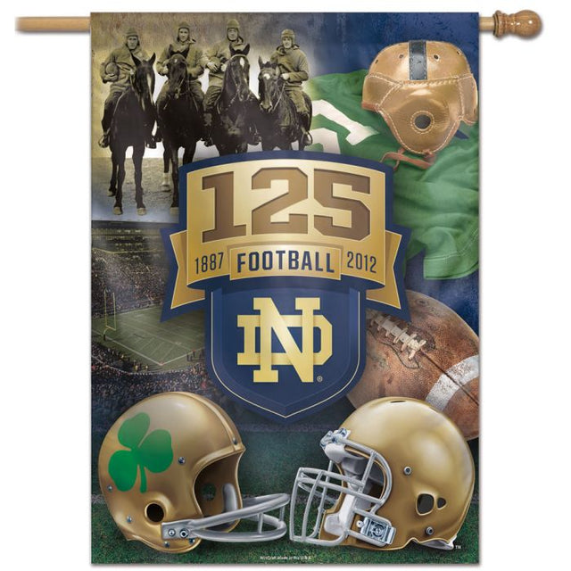 Notre Dame Fighting Irish Four Horsemen 125 4 horsemen Vertical Flag 28" x 40"