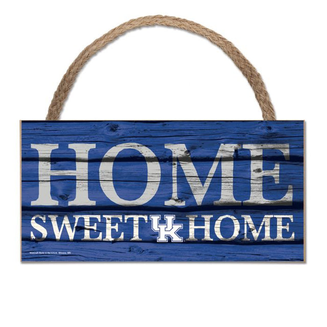 Kentucky Wildcats Wood Sign w/Rope 5" x 10"