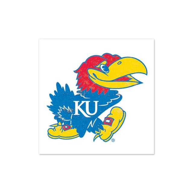 Paquete de 2 tatuajes con brillantina de los Kansas Jayhawks