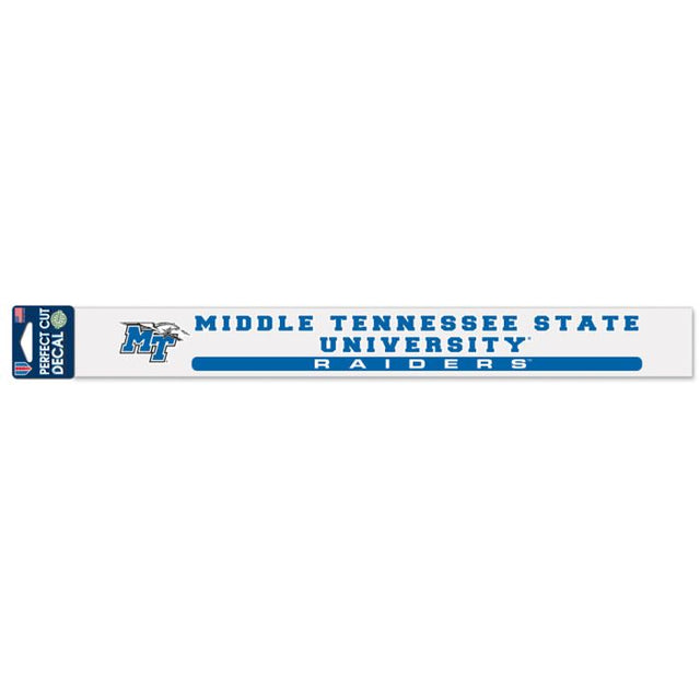 Calcomanías de corte perfecto de los Blue Raiders de Middle Tennessee State, 2" x 17"