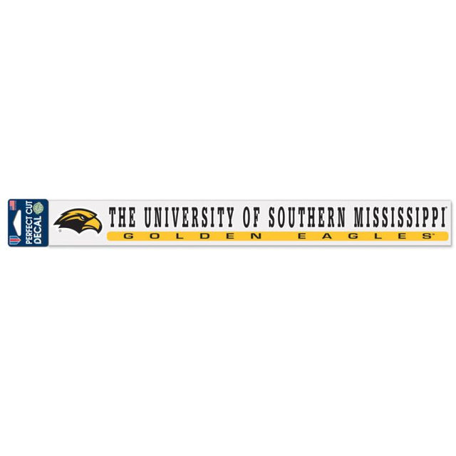 Calcomanías de corte perfecto de Southern Miss Golden Eagles de 2" x 17"