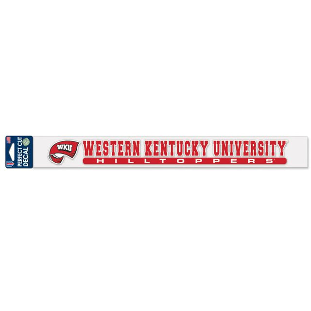 Calcomanías de corte perfecto de Western Kentucky Hilltoppers de 2" x 17"