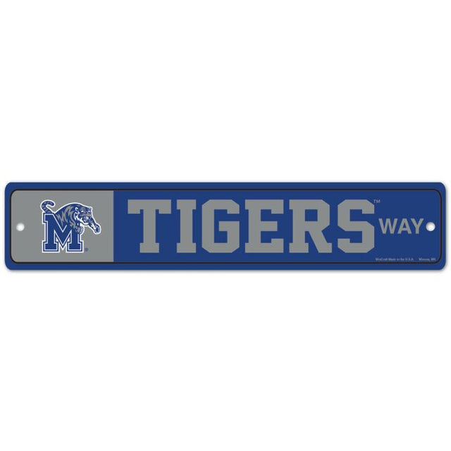 Letrero de calle/zona de los Memphis Tigers, 3,75" x 19"