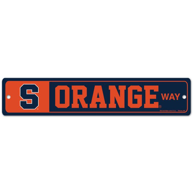 Syracuse Orange Street / Zone Sign 3.75" x 19"