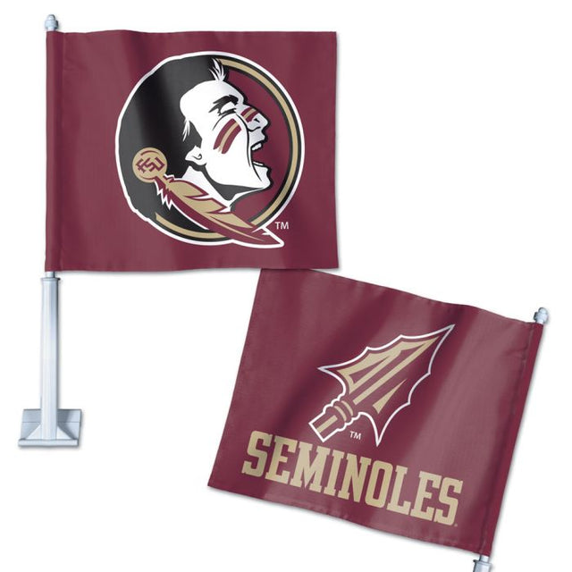 Bandera para auto de los Seminoles del estado de Florida, 11,75" x 14"