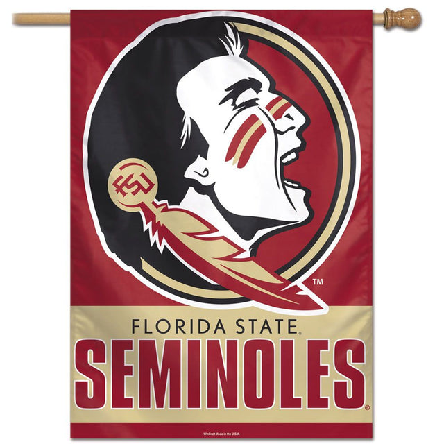 Banner de los Seminoles del estado de Florida, diseño alternativo vertical de 28 x 40