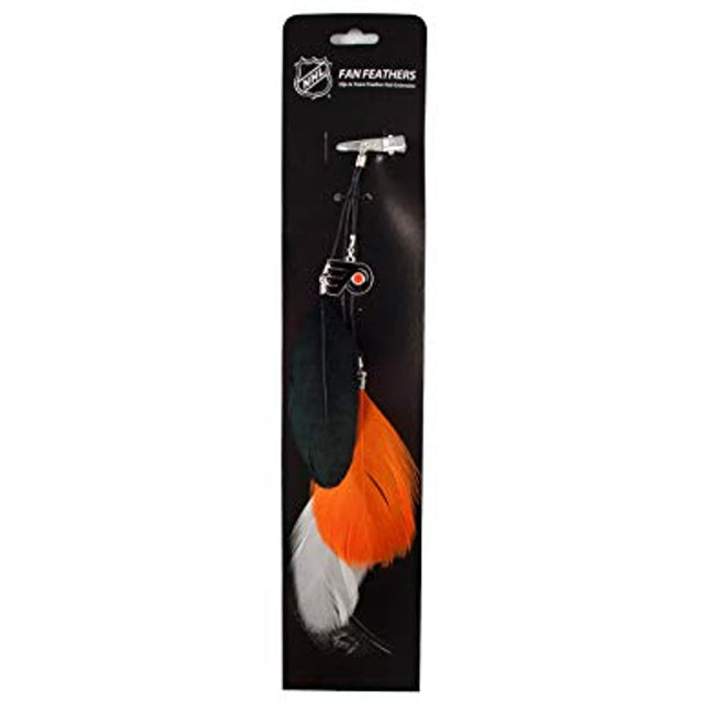 Pinza para el pelo con plumas de colores del equipo Philadelphia Flyers