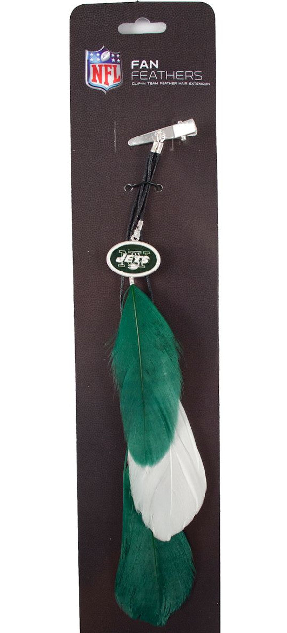 Pinza para el pelo con plumas de colores del equipo New York Jets CO