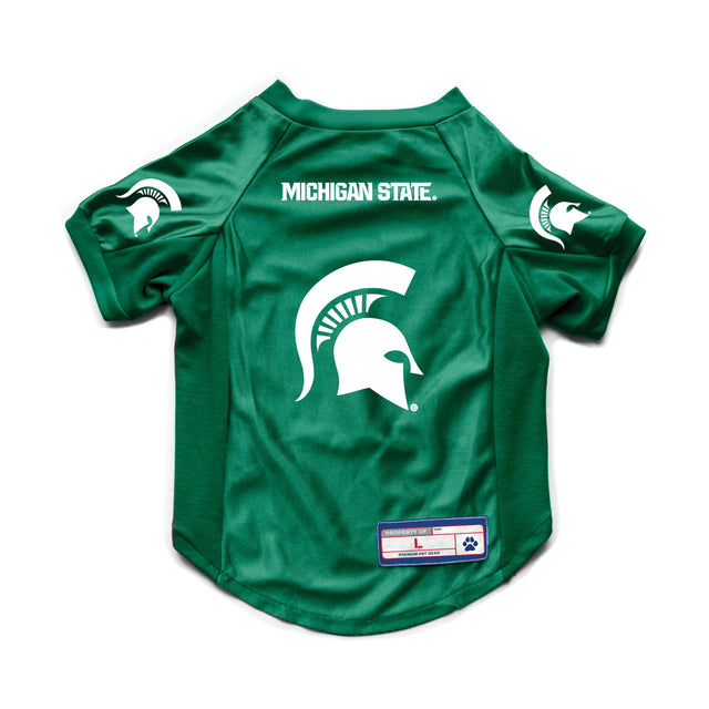 Jersey elástico para mascotas de los Spartans de Michigan State, talla grande para perros