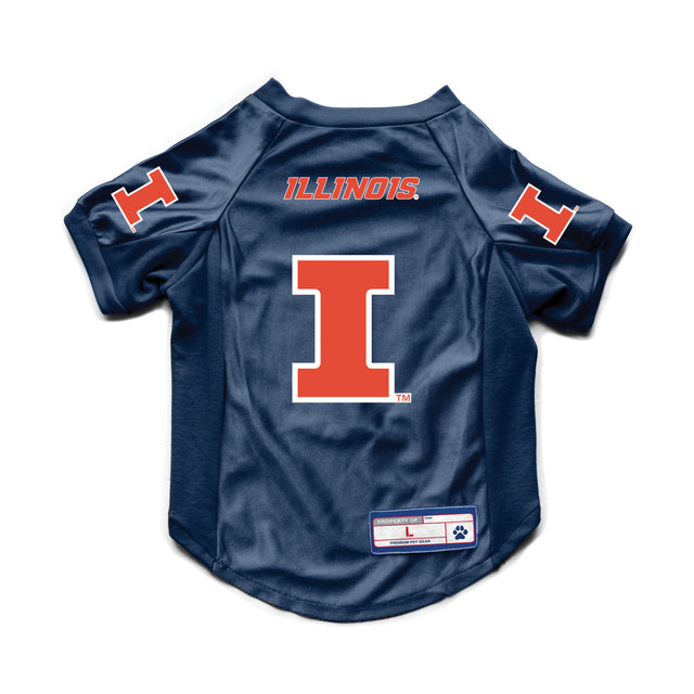 Jersey elástico para mascotas de Illinois Fighting Illini, talla grande, para perros