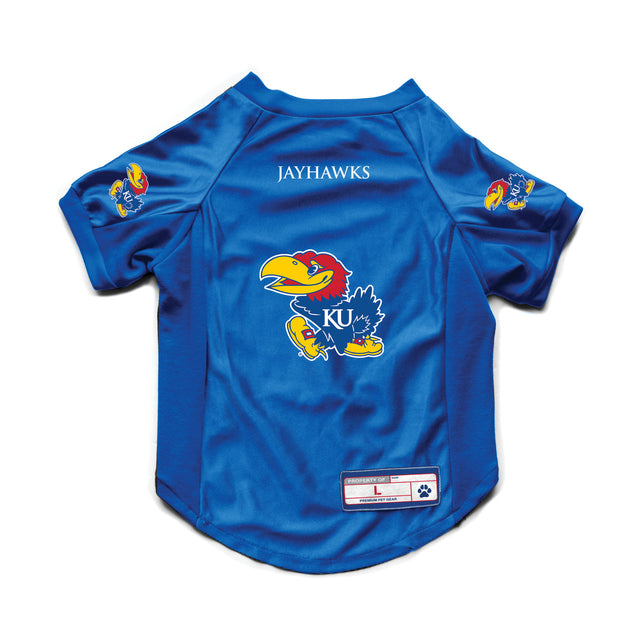 Jersey elástico para mascotas de los Kansas Jayhawks, talla grande para perros