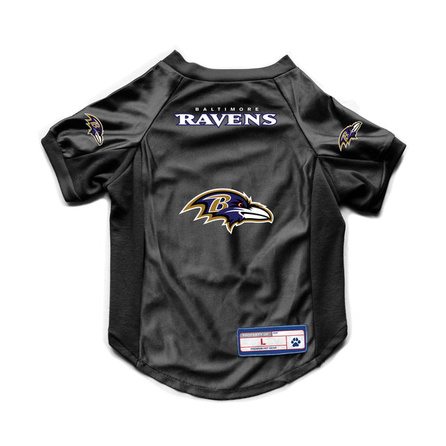 Camiseta elástica para mascotas de los Baltimore Ravens, talla grande para perros