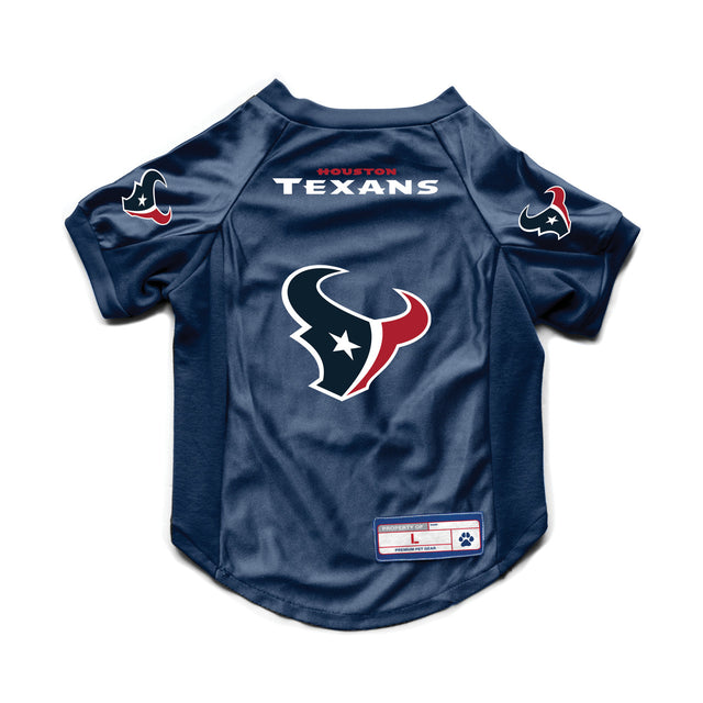 Jersey elástico para mascotas de los Houston Texans, talla grande, para perros