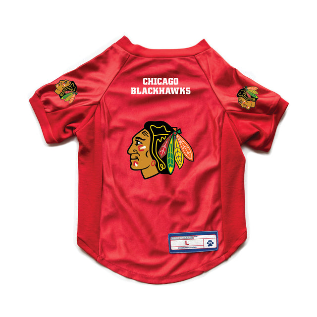 Jersey elástico para mascotas de los Chicago Blackhawks, talla grande para perros