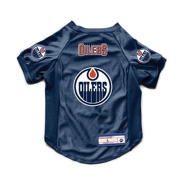 Jersey elástico para mascotas de los Edmonton Oilers, talla grande, para perros