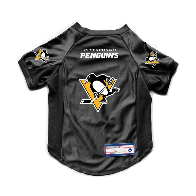 Camiseta elástica para mascotas de los Pittsburgh Penguins, talla grande, para perros