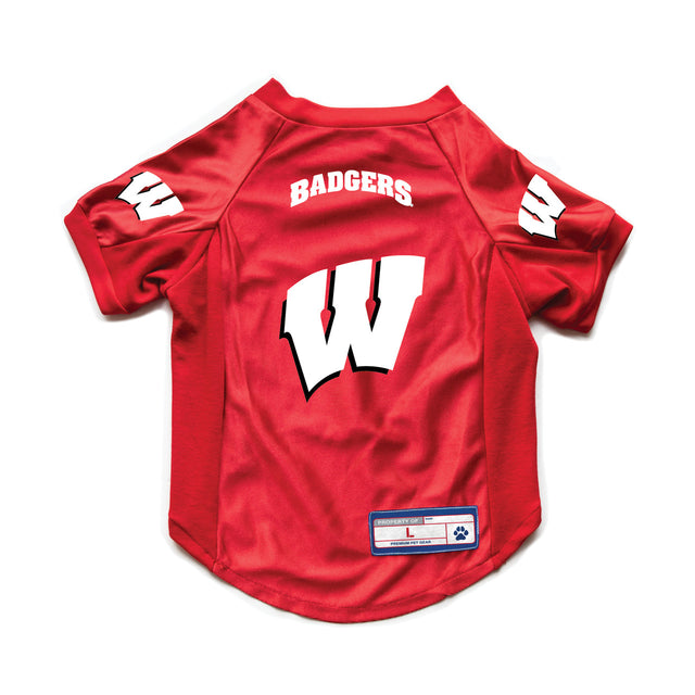 Wisconsin Badgers Pet Jersey Stretch Size XS