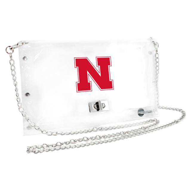 Cartera transparente con diseño de los Nebraska Cornhuskers