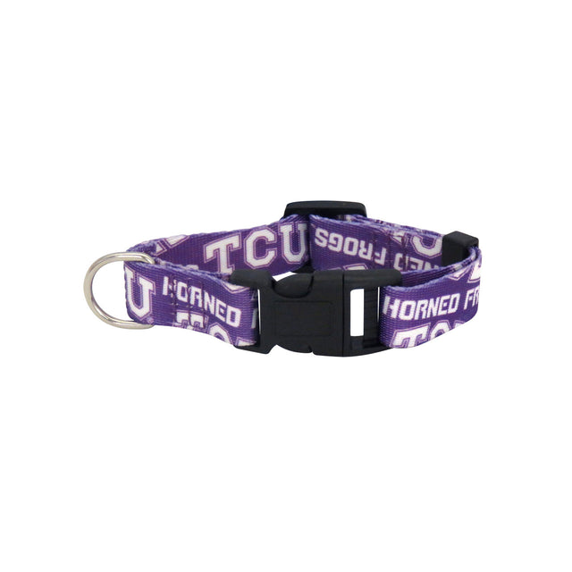 Collar para mascotas TCU Horned Frogs, talla S