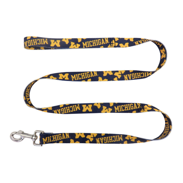 Correa para mascotas de los Wolverines de Michigan, 1 x 60