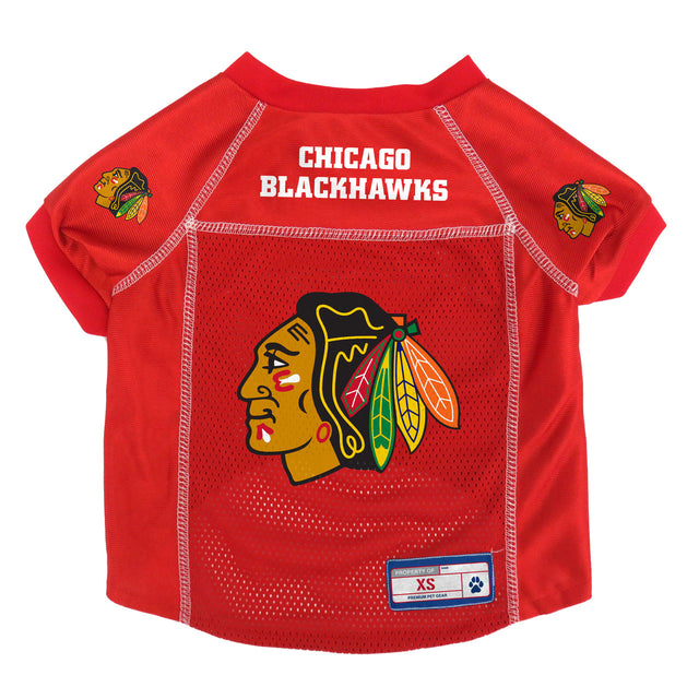 Camiseta para mascota de los Chicago Blackhawks, talla XS