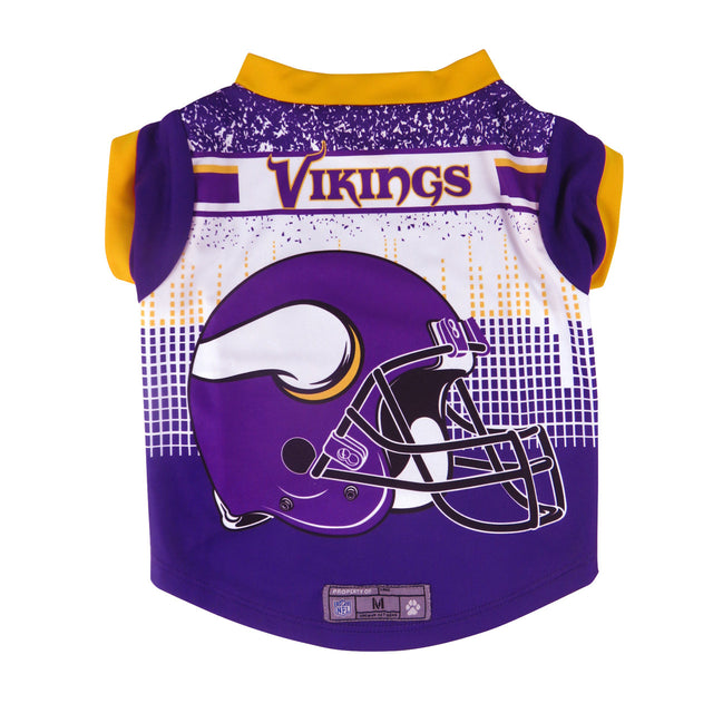 Camiseta de rendimiento para mascotas de Minnesota Vikings, talla L