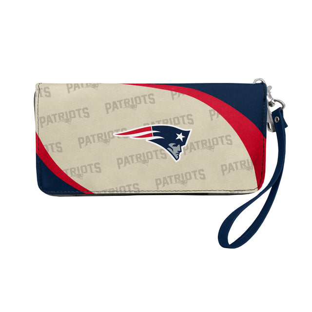 Cartera con diseño de organizador curvo de los New England Patriots