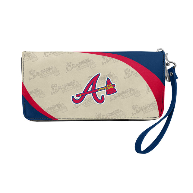 Cartera con diseño de organizador curvo de los Atlanta Braves