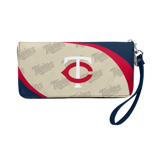 Cartera con diseño de organizador curvo de los Minnesota Twins