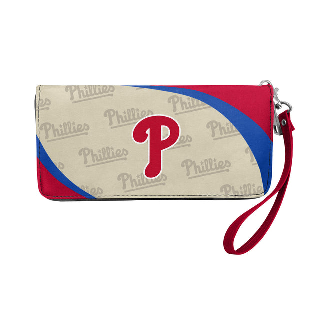 Cartera con diseño de organizador curvo de los Philadelphia Phillies