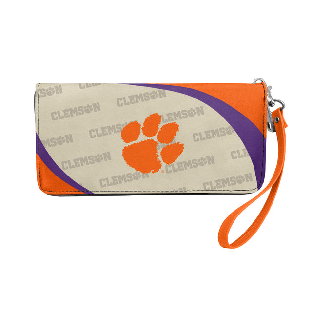 Cartera con diseño de organizador curvo de los Clemson Tigers