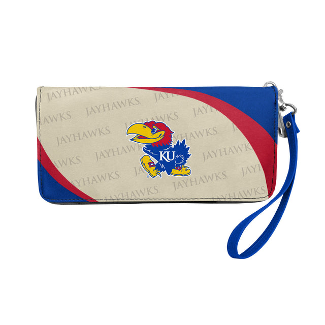 Cartera con organizador curvo de los Kansas Jayhawks