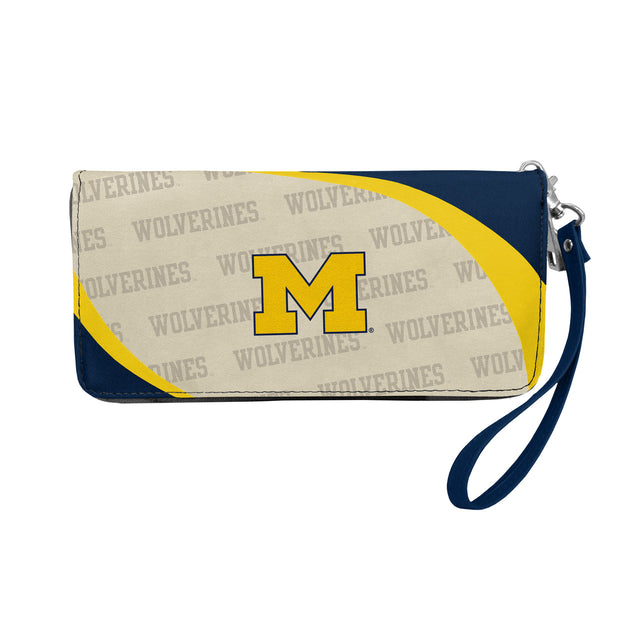 Cartera con diseño de organizador curvo de los Wolverines de Michigan