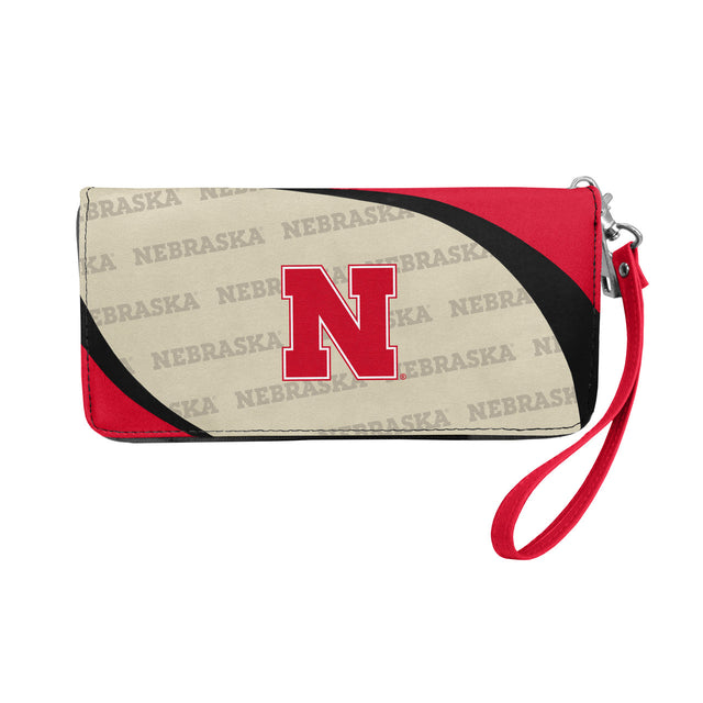 Cartera con diseño de organizador curvo de los Nebraska Cornhuskers