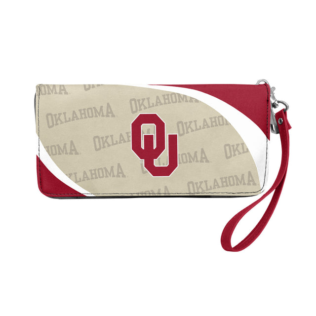 Cartera con diseño de organizador curvo de los Oklahoma Sooners